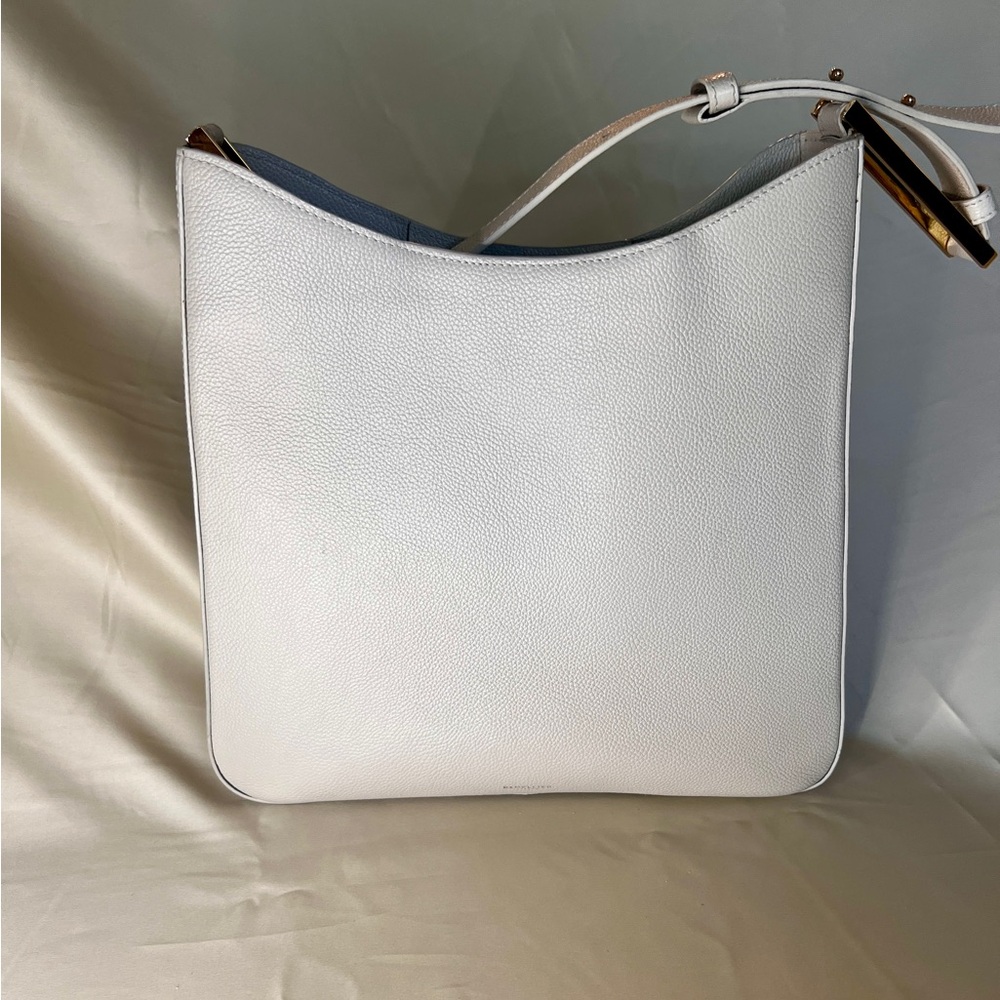 DeMellier Helsinki White Leather Hobo Bag